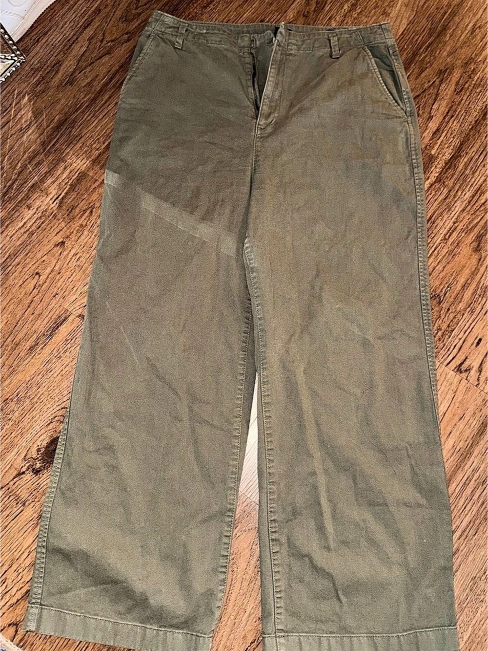 Gap Loose Khaki Wide Leg Pants in Green Size 12